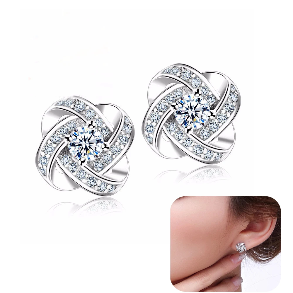 Новые модные серьги гвоздики S90 с кристаллами для женщин роскошные свадебные