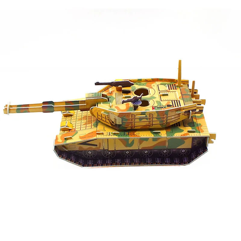 2017 Горячая продажа 3D головоломка DIY Модель Детская игрушка военный Стиль Танк 3d
