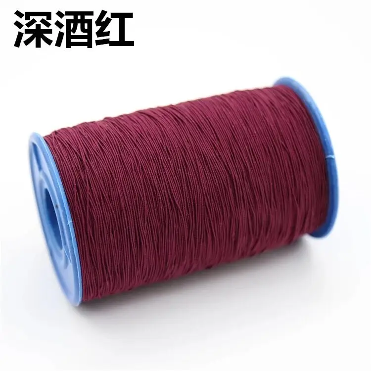 Dark Wine red 0,5 мм эластичные цветные резинки около 500 метров/рулон - Цвет: Dark Wine red