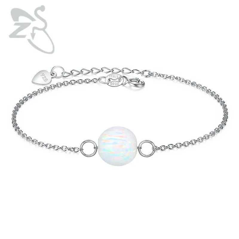 Женские браслеты цепочки и звенья Pulseira Feminina натуральный опаловый браслет AB Белый