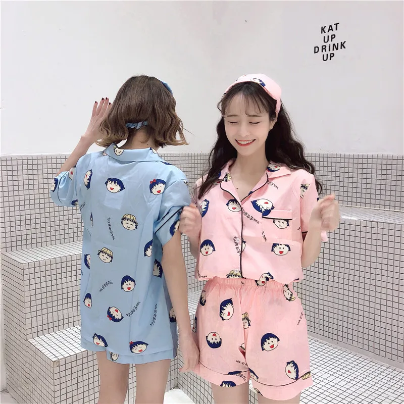 Женская трикотажная пижама RUGOD хлопковая полиэфирная Пижама с коротким рукавом