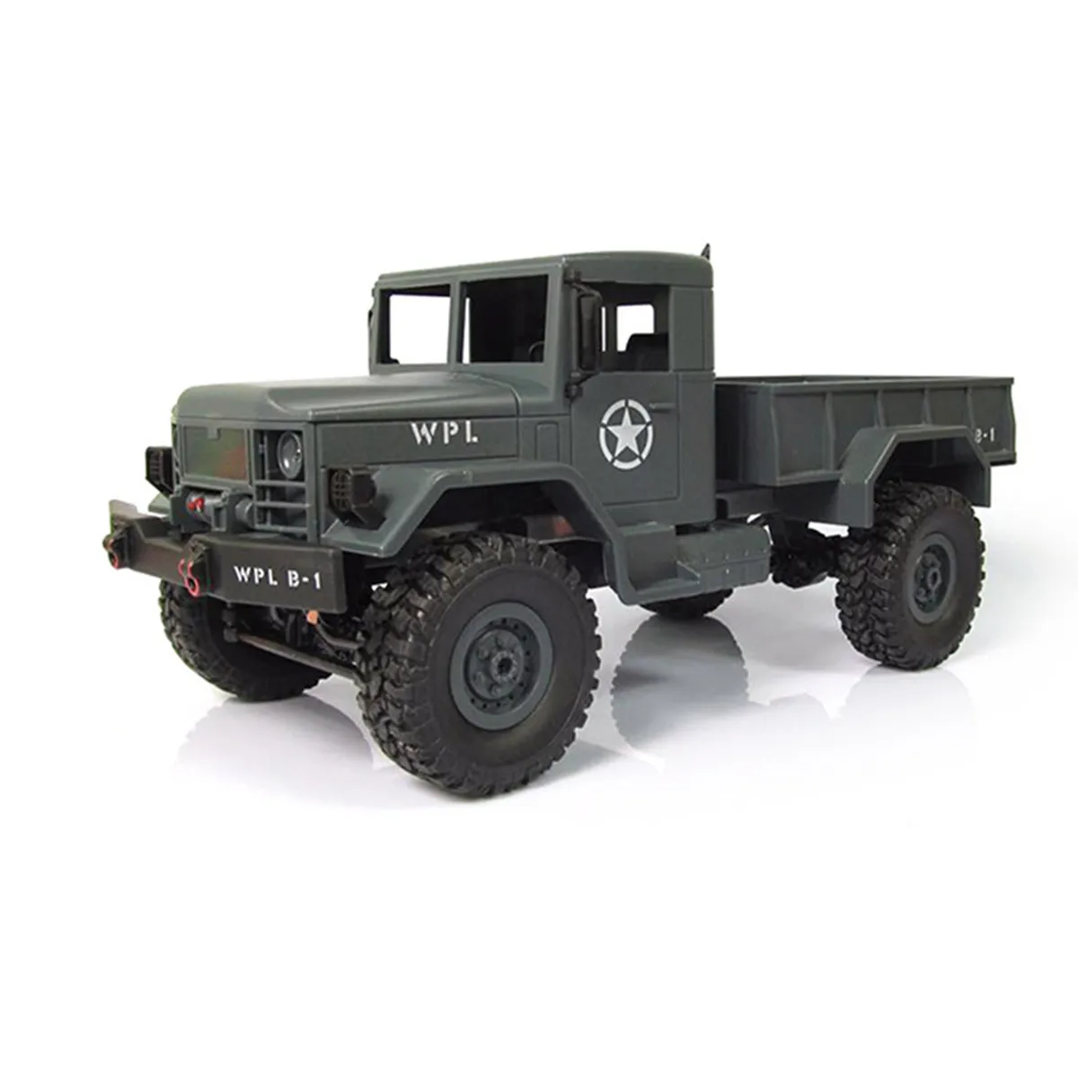 Grey Blue Радиоуправляемый гусеничный внедорожный автомобиль WPL B-1 DIY автомобильный комплект 1/16 2,4G 4WD без электронных деталей ATR ABS металл сборка для мальчиков детей - Цвет: Grey Blue
