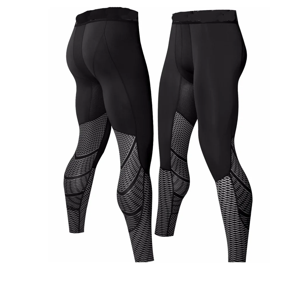 pants02 Для мужчин ММА сжатия рубашки для мальчиков дышащий Рашгард для фитнеса фитнес одежда с длинным рукавом база слои кожи плотно тяжёлая атлетика - Цвет: pants02