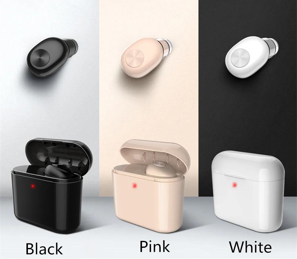 Bluetooth гарнитура наушники BL1 беспроводная с зарядным отсеком двойной микрофон