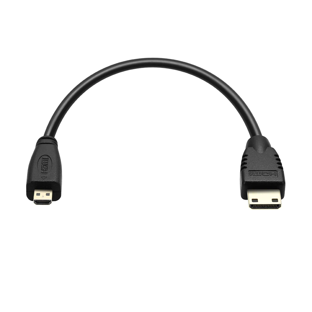 Высокое качество 0 3 м позолоченное подключение мини HDMI к Micro кабель папа мужчине
