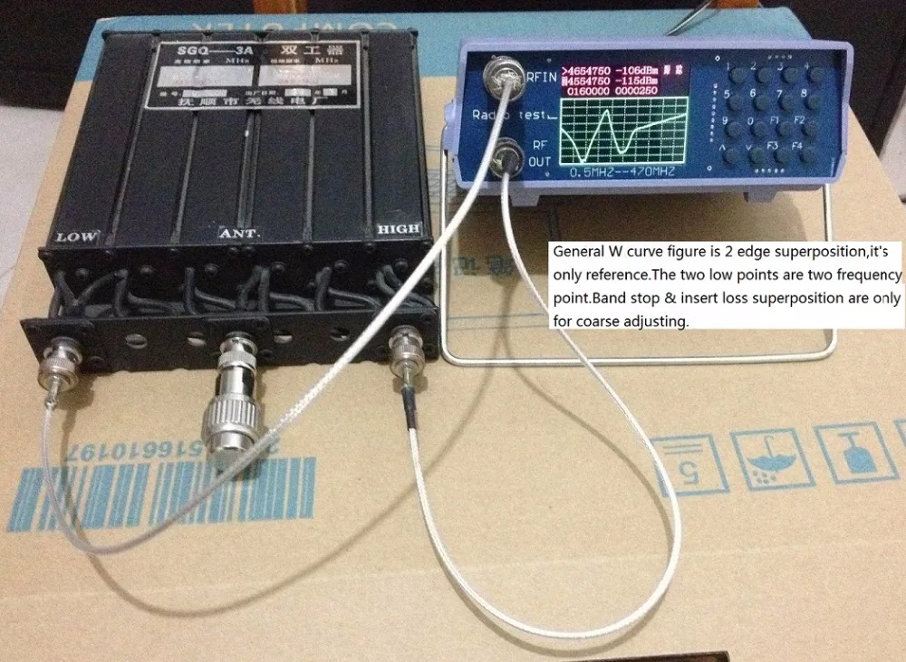 U/V UHF VHF Двухдиапазонный анализатор спектра с отслеживанием источника 136-173 МГц/400-470 МГц