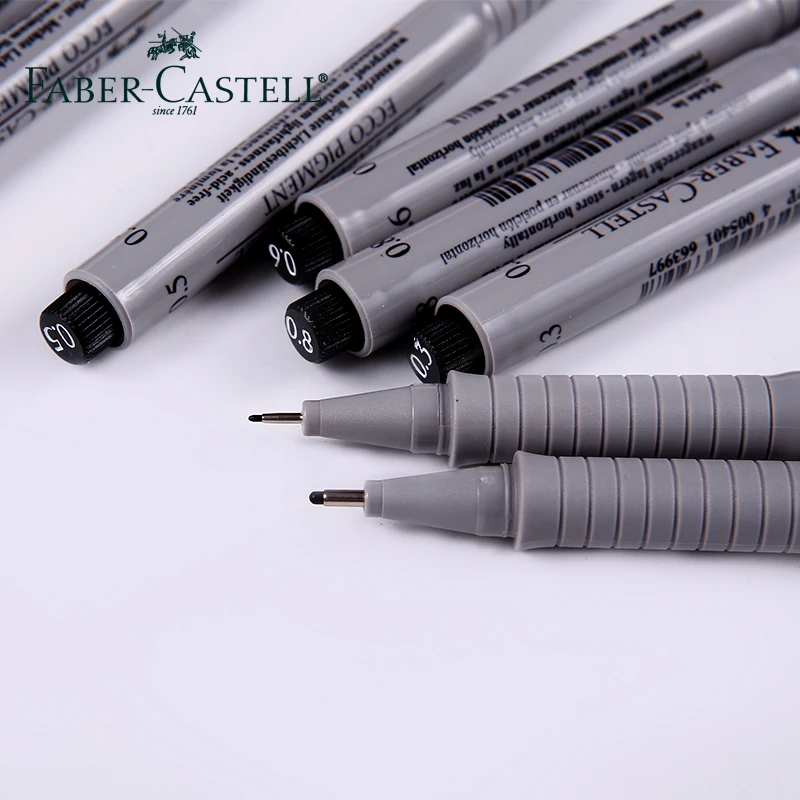 Немецкая гелевая ручка Faber castell для рисования водонепроницаемая комиксная с