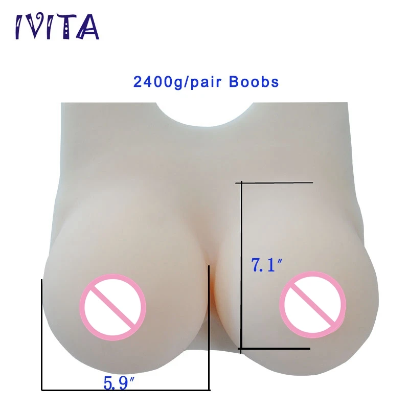IVITA 2400 г огромные Искусственные Силиконовые формы для груди искусственные