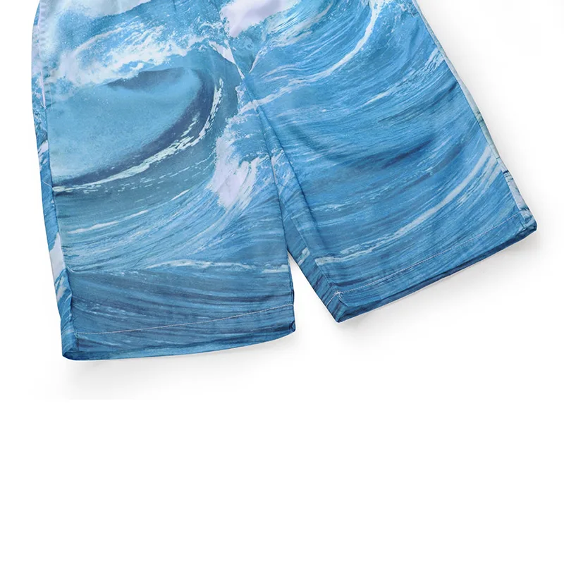 Мужские быстросохнущие летние пляжные шорты-боксеры 2018 брендовые модные 3D шорты - Фото №1