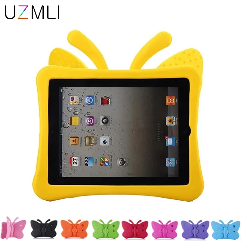 Детский 3D чехол подставка с милым бабочкой для Apple iPad 2 3 4 9 7 дюймов мультяшный