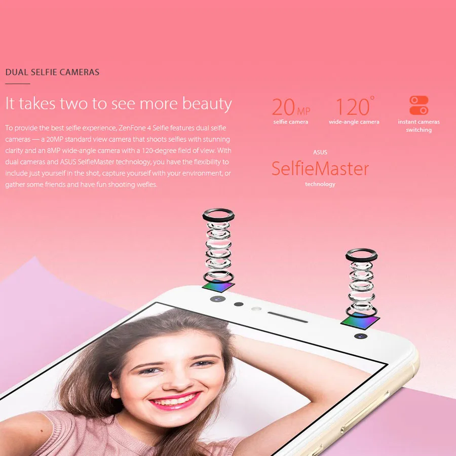 ASUS ZenFone 4 Selfie ZD553KL 4G LTE мобильный телефон ГБ ОЗУ 64 Гб ПЗУ Восьмиядерный 5 дюймов 16 Мп +