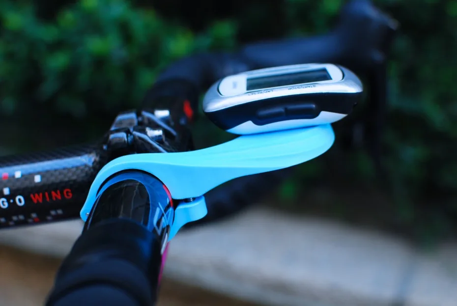 Небесно-голубой Велосипедный дорожный велосипед держатель для Garmin Edge 200 500 510 800 810 1000 компьютерный руль gps преобразования сиденья 25,4 мм/31,8 мм - Цвет: Небесно-голубой