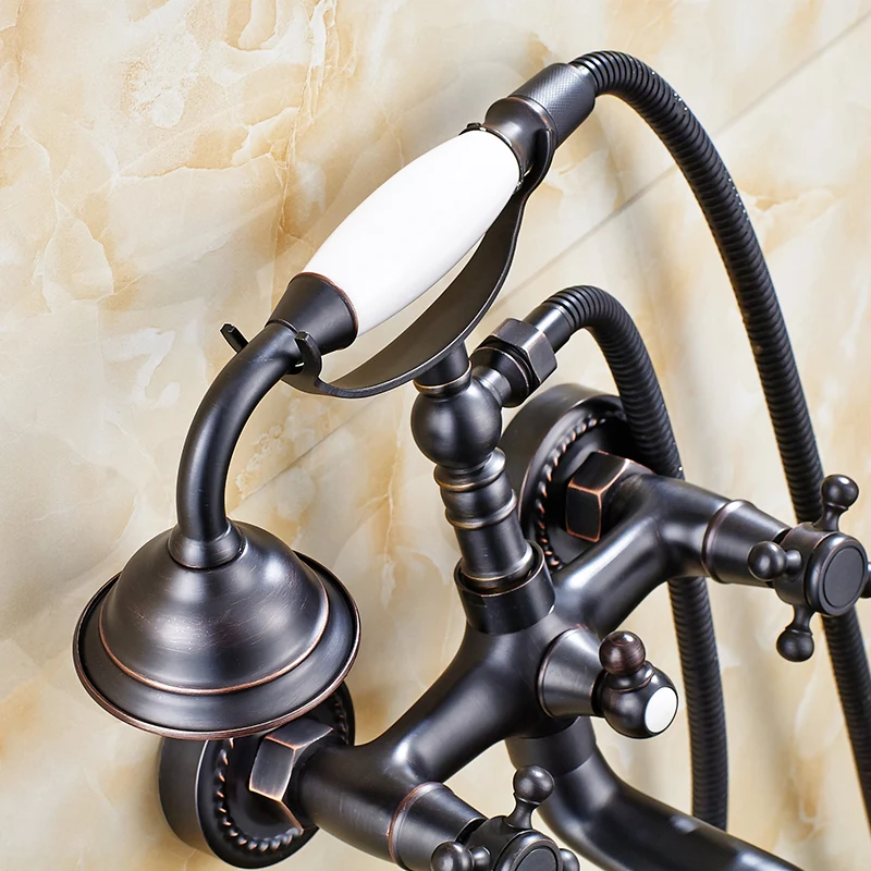 Античный матовый дождевой смеситель для душа из твердой латуни ручная насадка