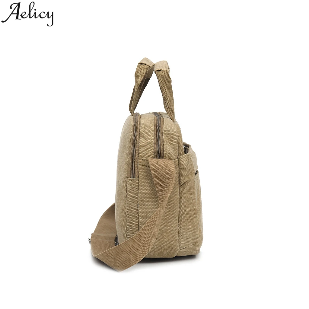 Aelicy мужская повседневная холщовая походная сумка мессенджер высокого качества
