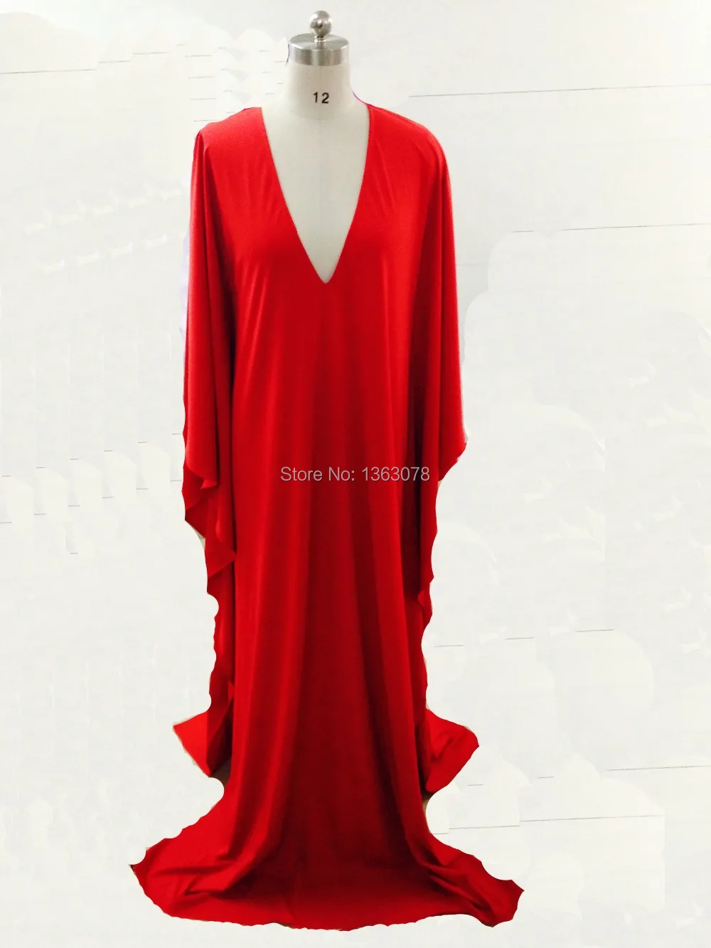 sexy deep V neckline red floor length dress for dating evening party dubai kaftan | Свадьбы и торжества