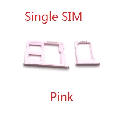 Single SIM Pink SIM для Samsung Galaxy J3, J5, J7 года/J330 J530 J730F sim-карты лоток адаптер держателя слота аксессуары. Один/двойной - Цвет: Single SIM Pink