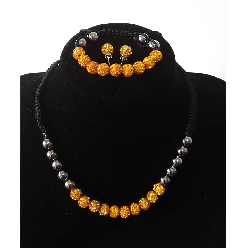 Ювелирные изделия Шамбала наборы оптом 10 мм диско шар Стразы ожерелье