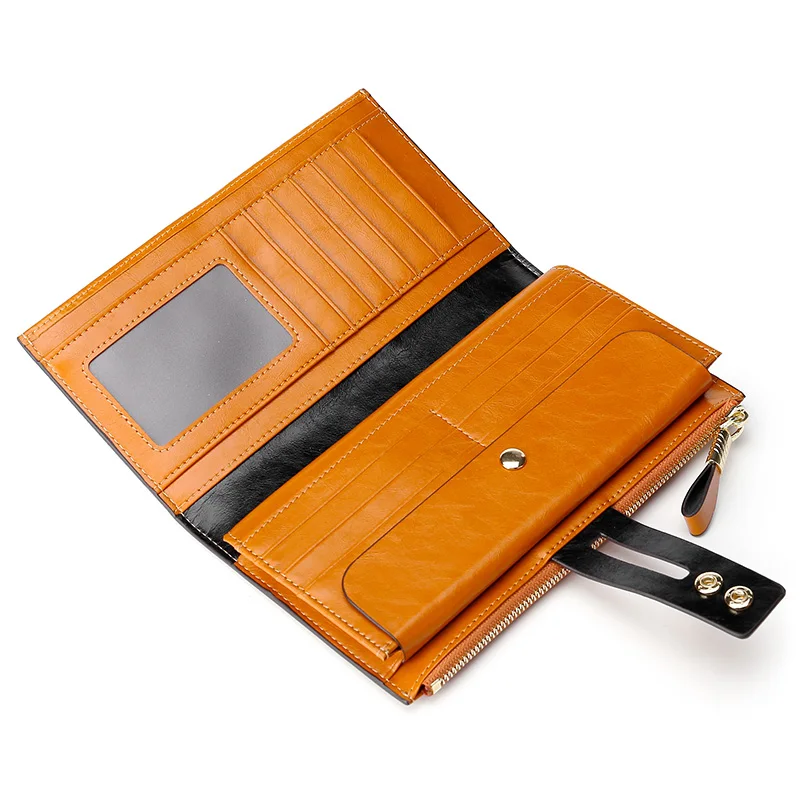 TRASSORY Rfid Блокировка женский кожаный клатч кошелек из натуральной кожи Длинный