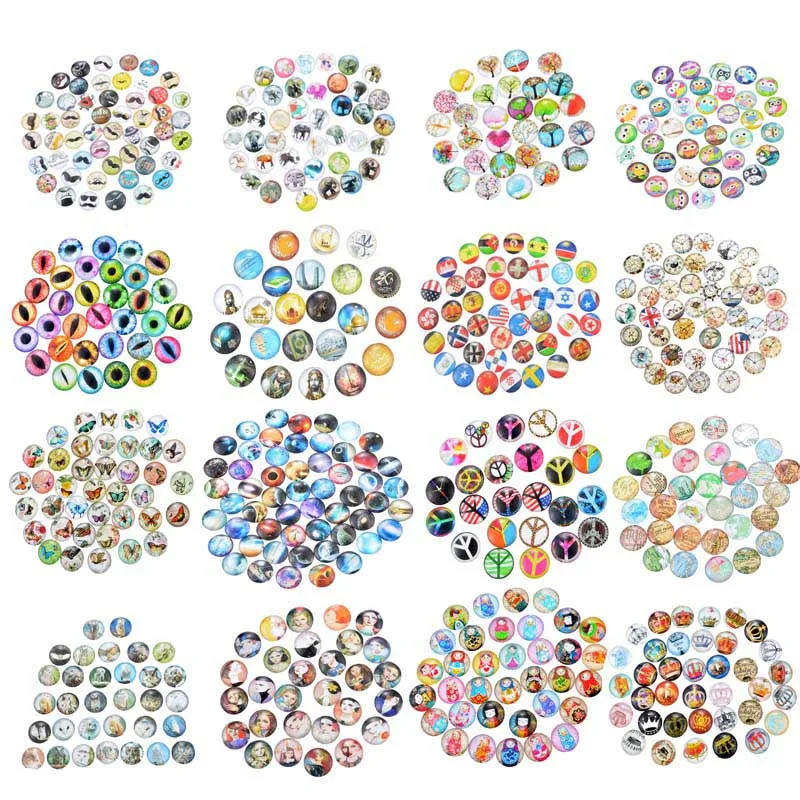 Материалы для дизайна ювелирных изделий Круглое Стеклянное украшение сделай сам