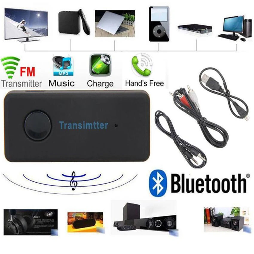 Bluetooth 3 0 5 мм стерео аудио кабель музыкальный передатчик адаптер для ТВ ПК