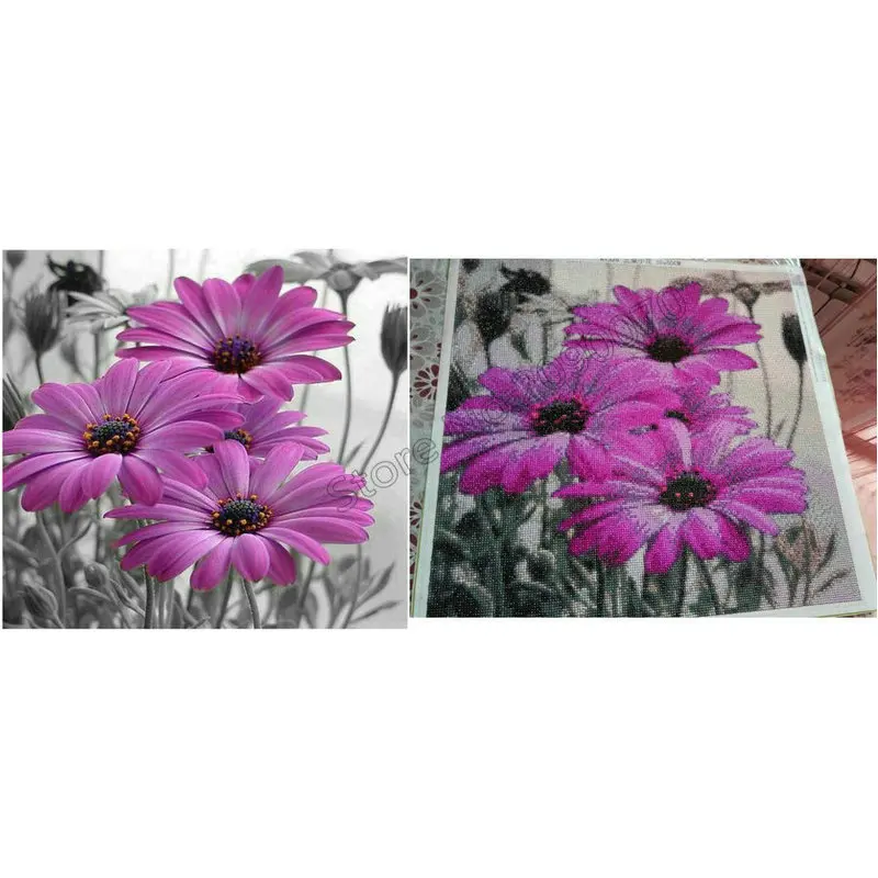 Diy Алмазная картина для женщин 5d квадратная мозаика Набор вышивки крестом цветок