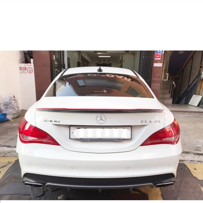 Спойлер из углеродного волокна для Mercedes CLA W117 стиль FD задний спойлер с красной