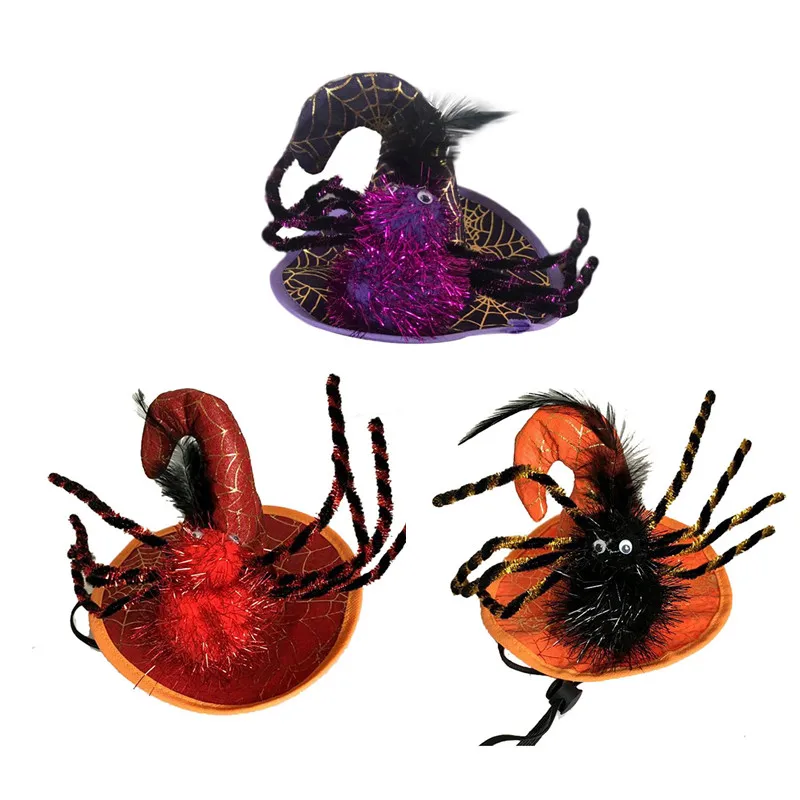 Шляпа для животных тыква волшебник костюм на Хэллоуин платье паука одежда кошек