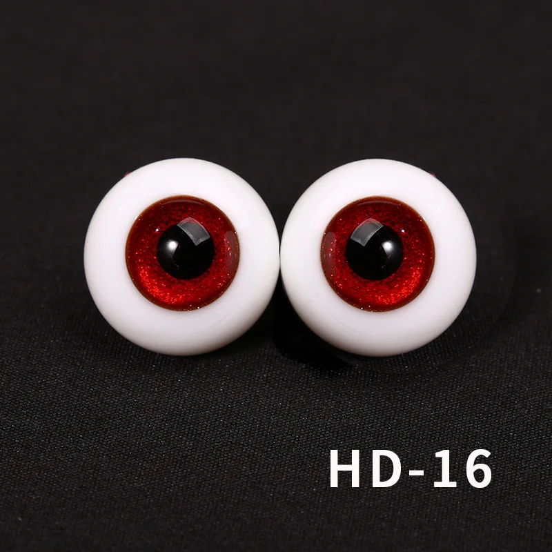 Красный 1 пара DIY акрил 18 мм BJD глаза для 60 см шарнирная кукла 1/3 кукла аксессуары для глаз Глазные яблоки для куклы игрушки для девочек Подарки - Цвет: Красный