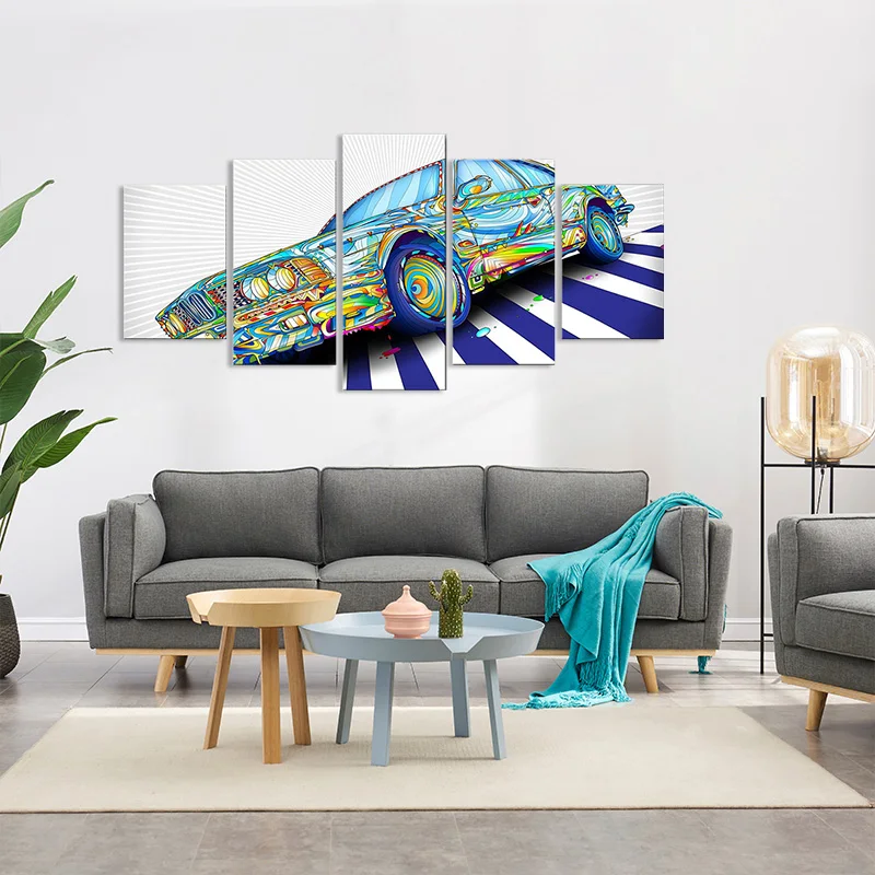 5 шт. психоделический автомобиль холст живопись современный Настенная картина
