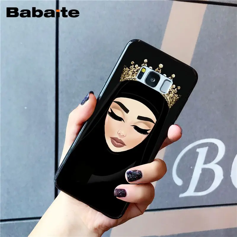 Babaite женский хиджаб для лица Мусульманский Исламский грил глаза PhoneCase для samsung Galaxy S9 S7 edge S10 Plus S10E S10lite S8 plus S5 M10 - Цвет: A8