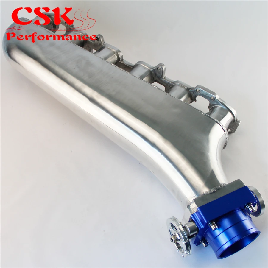 Модифицированный воздухозаборный коллектор + синий/серебристый 80 мм