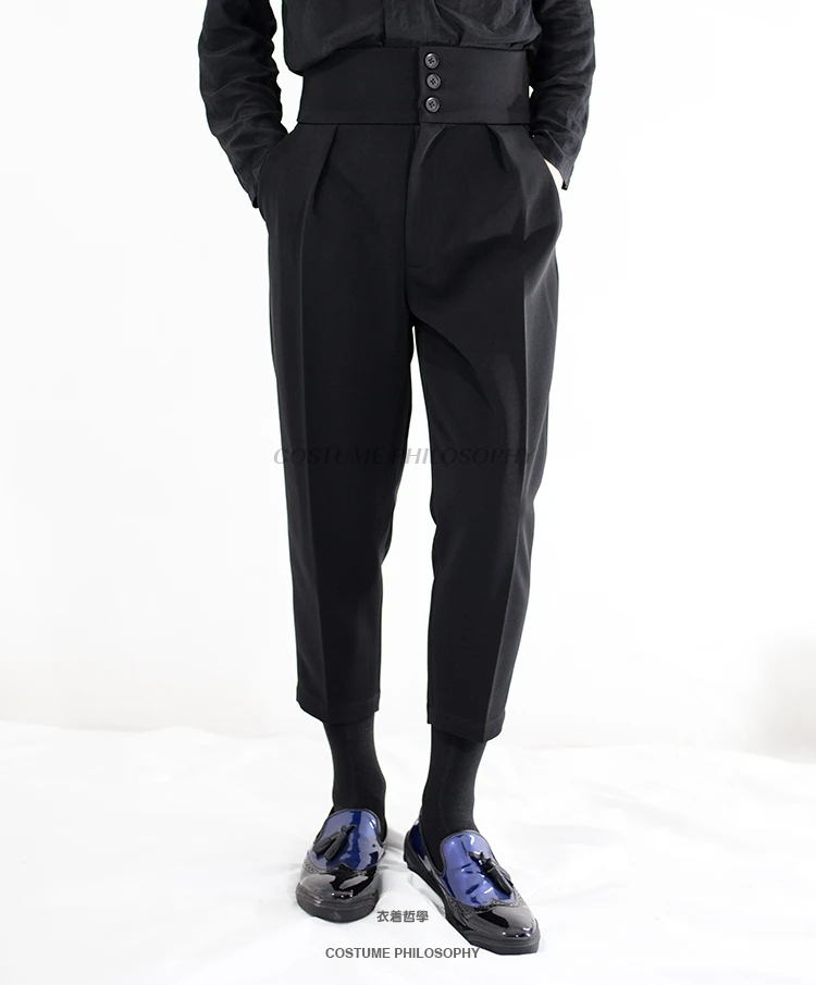 2018 Новый дизайн мужских повседневных модных брюк с высокой талией оригинальные