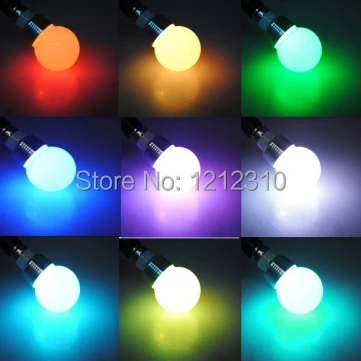 

Free Shipping E27 E14 9W AC85-265V RGB led Bulbs Lamp with Remote Control Multiple Colour LED Lighting
