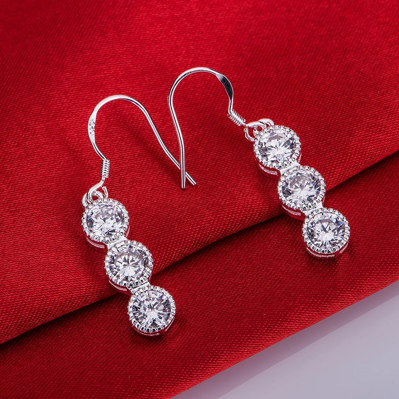 Серьги с серебряным покрытием 925 ювелирные изделия для женщин серебряные серьги