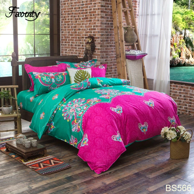 Новый богемный Boho постельных принадлежностей 3D королева цветник простыня