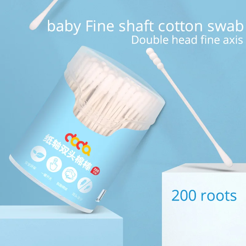 Бумажная ось Двусторонняя ватная палочка пластик | Мать и ребенок