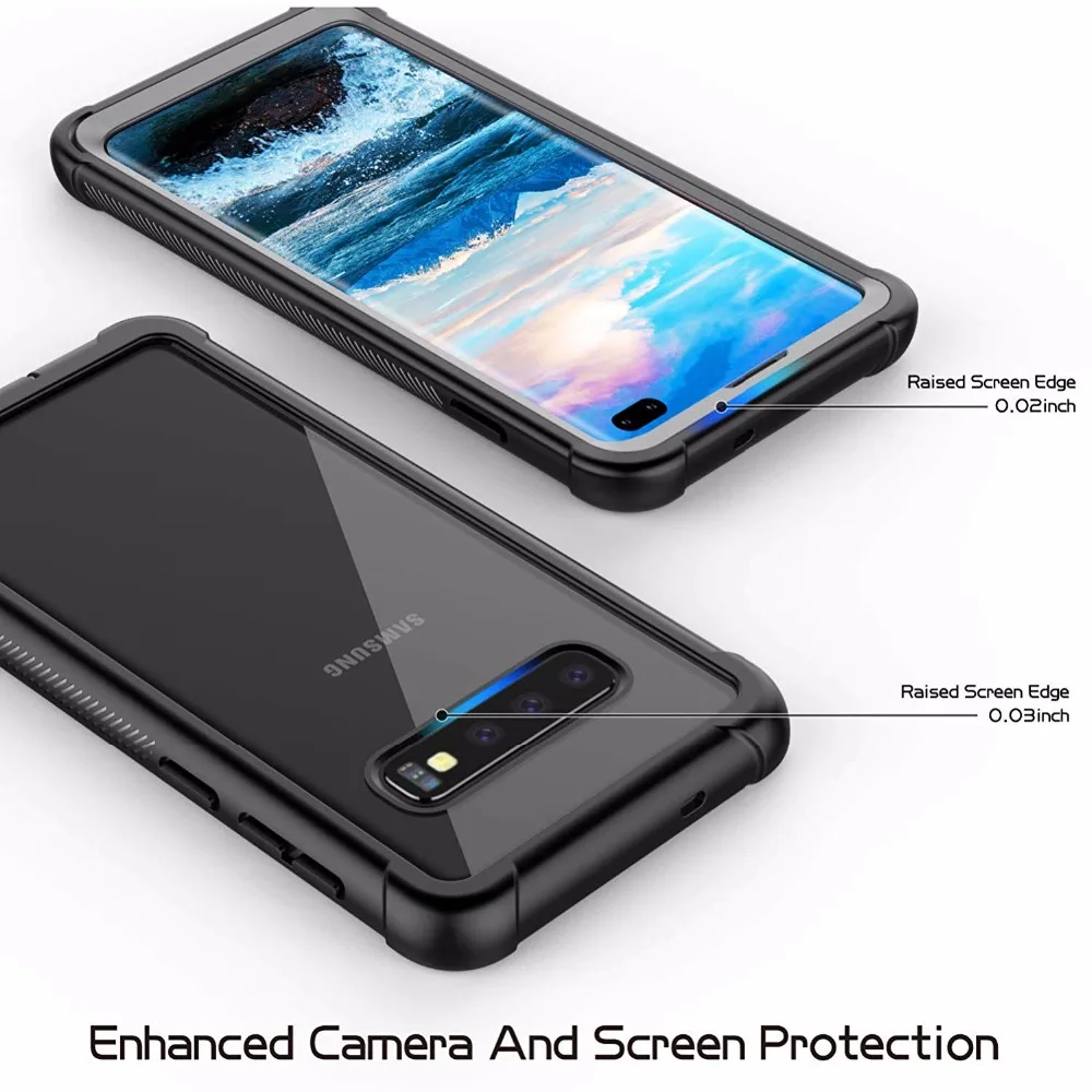 Чехол для Samsung S10 + Прочный сверхпрочный бампер армированный чехол без встроенной