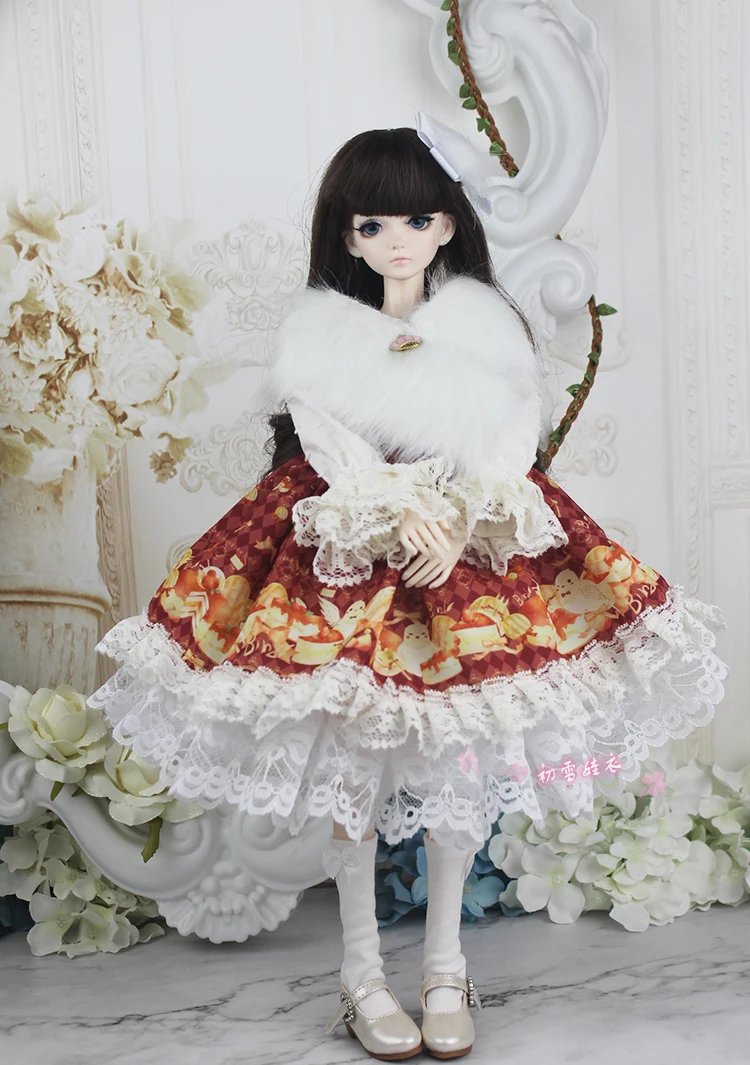 BJD SD Кукла Одежда фейерверк платье для 1/3 1/4 1/6 bjd кукла аксессуары зимний комплект