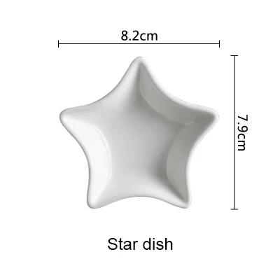 star dish Креативные японские блюда, керамическая тарелка, домашнее погружение, симпатичное блюдо, соевый соус, приправа, блюдо - Цвет: star dish