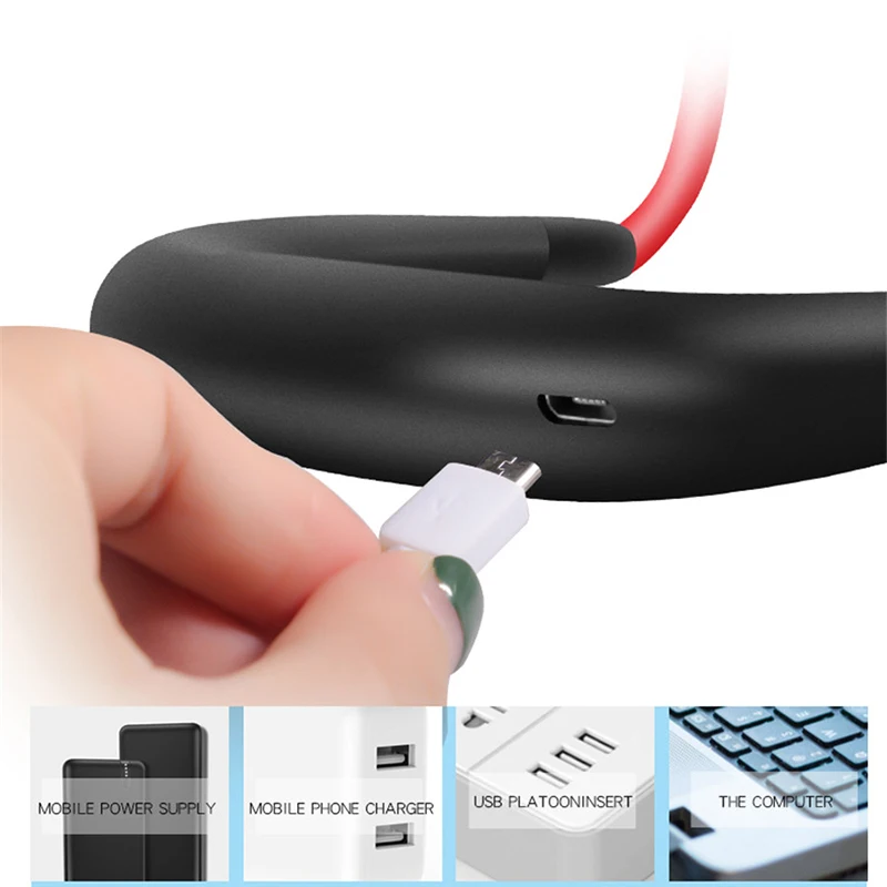 2000 mAre USB Портативный вентилятор Hands free шее висит зарядка через usb мини спортивный