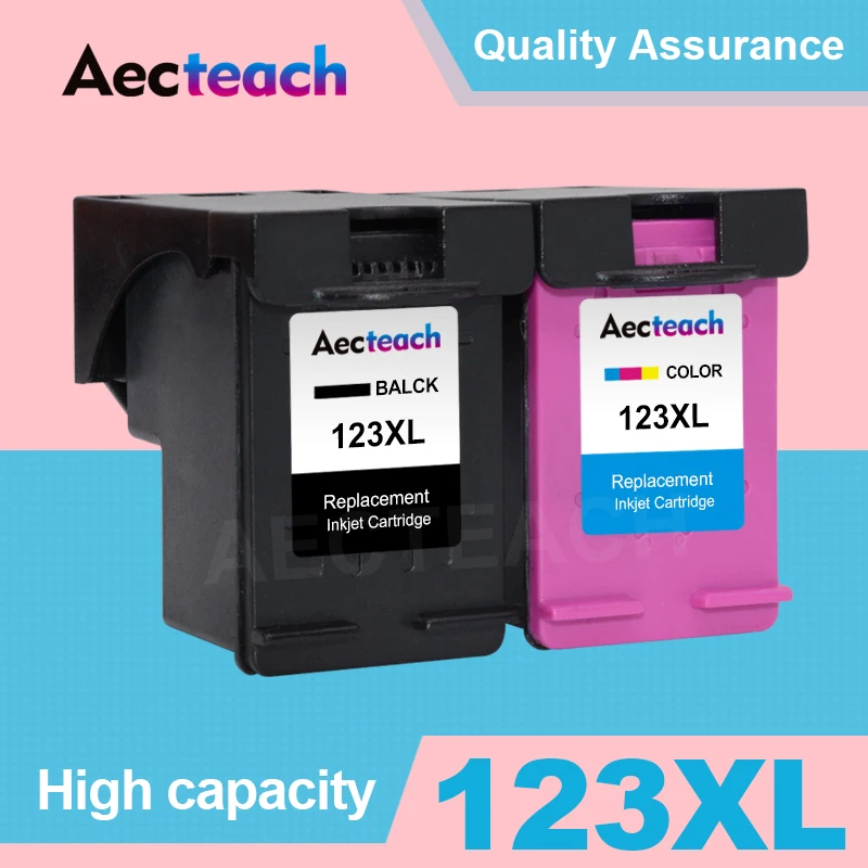 Aecteach 123XL Заправка картриджей Замена для HP 123 картриджи XL зависть 4513 4520 с чернилами
