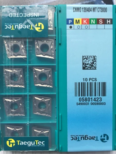 CNMG120404 MT CT3000 CNMG120408 MT CT3000 CNMG120408 FG CT3000 TaeguTec токарный станок вставки работы для стали железа нержавеющей стали
