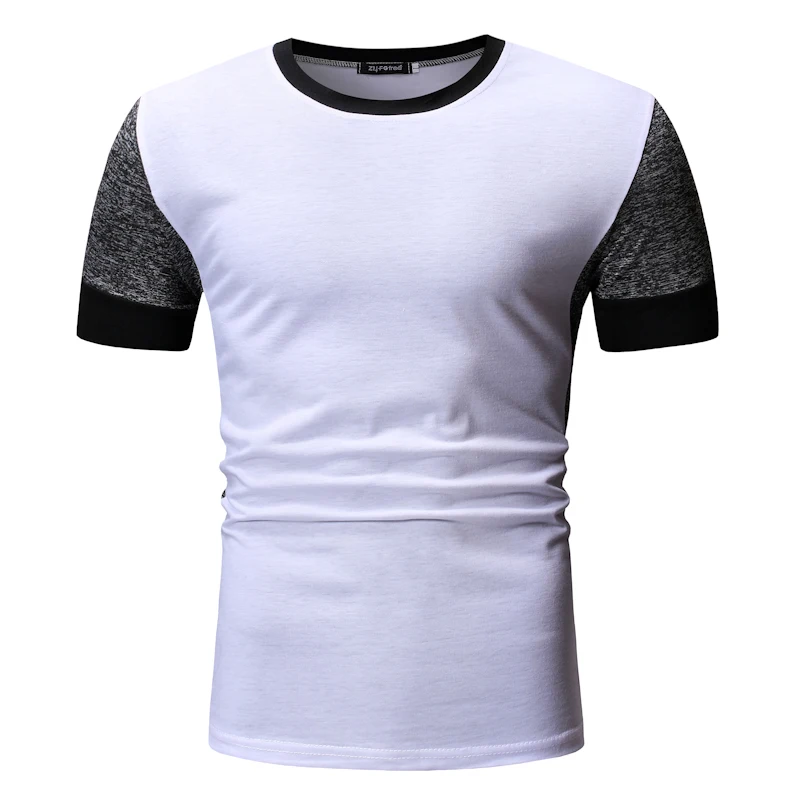Мужская футболка повседневная с коротким рукавом круглым вырезом Модная