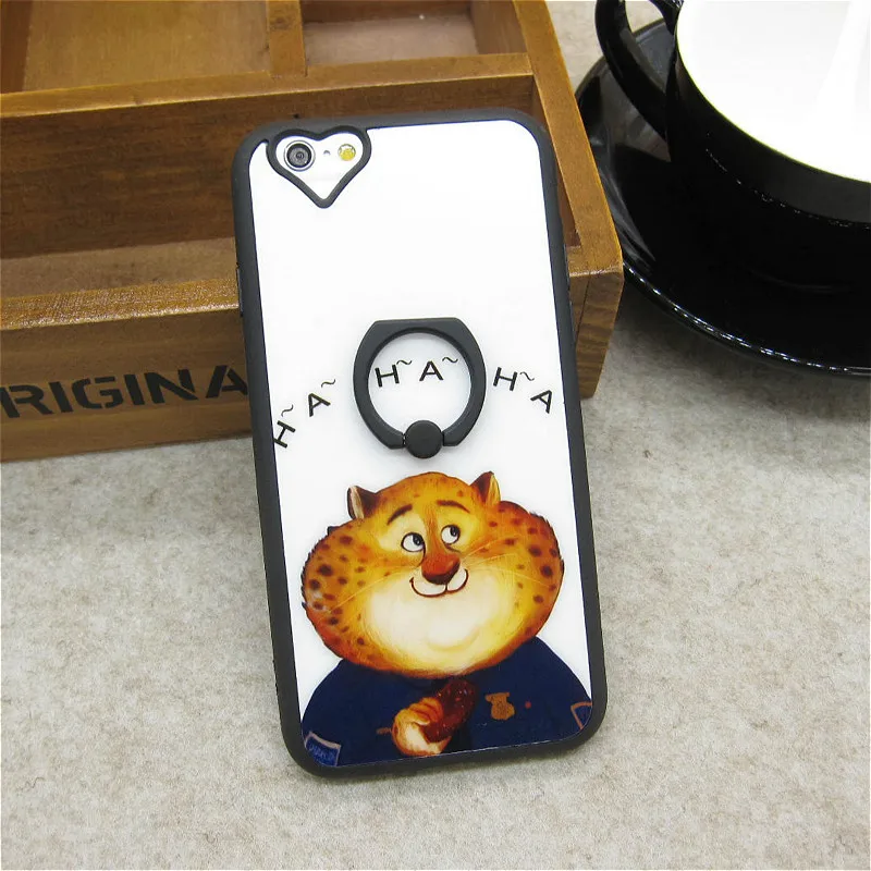 Симпатичные Мультфильм Животных Кролик Cheetah Кольцо Держатель Мягкие TPU Задней