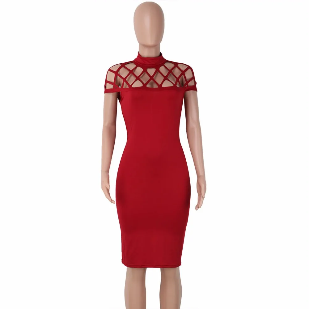 Новый Европейский Женщины Сексуальное Мини Платье Твердые Водолазка Лоскутная