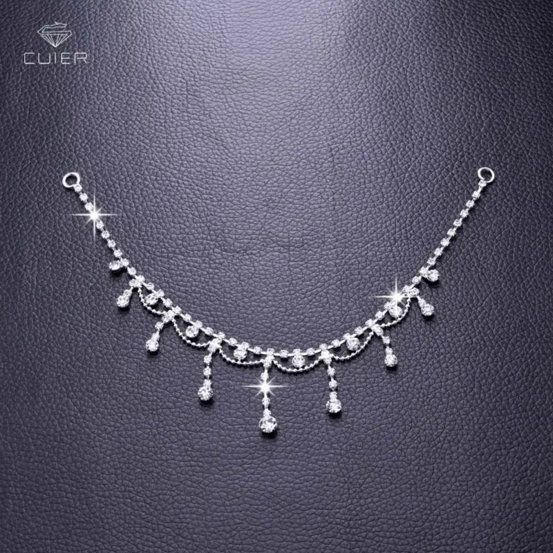 

30pcs Sew on Tassel Crown molding Crystal Rhinestones Necklines Appliques For Bridal Wedding Evening Dress Sewing Accessories
