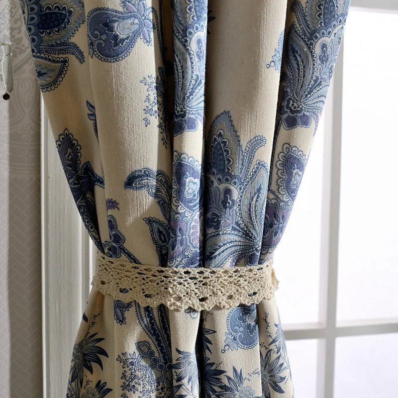 Classical Curtains for Living Dining Room Bedroom Modern Minimalist Feel Floral Printing Blackout Art Girls | Дом и сад