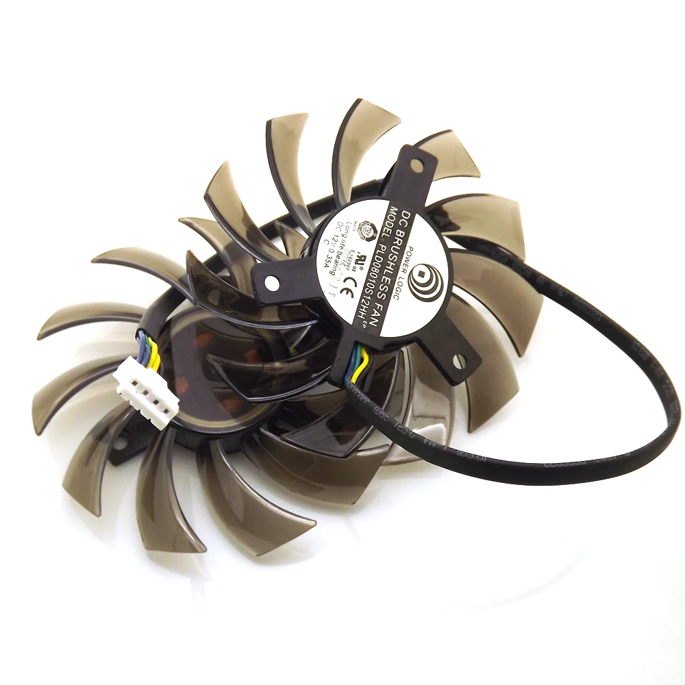 2 шт./лот PLD08010S12HH 75 мм 12V 0.35A 4Pin для MSI GTX 560 570 580 R6770 R6870 R6950 Twin Frozr II видео карта двойной