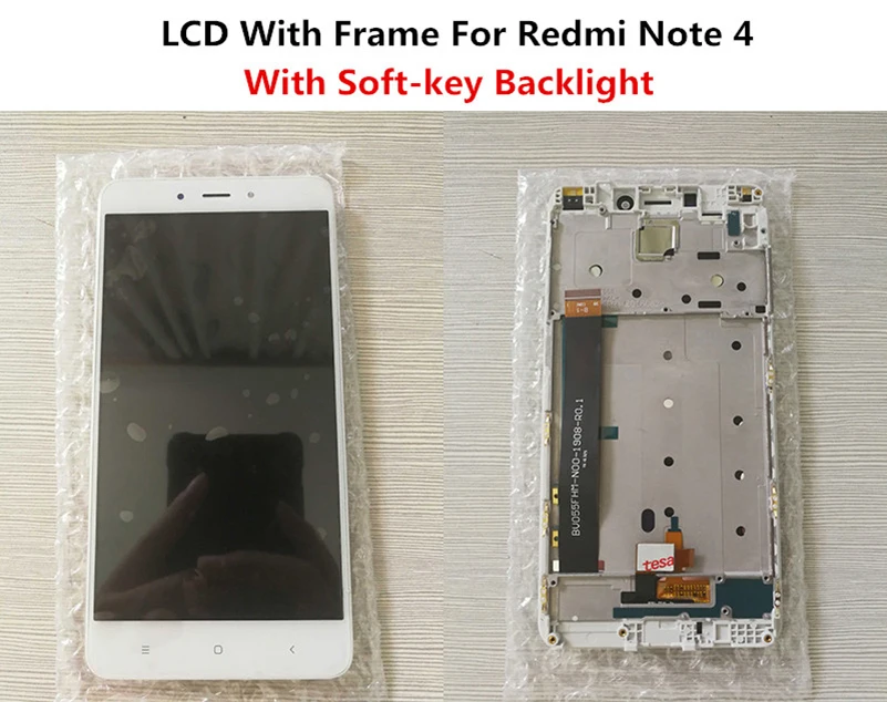 Q& Y QYJOY AAA ЖК-дисплей+ рамка для Xiaomi Redmi Note 4 ЖК-дисплей с мягкой подсветкой для Redmi Note 4 Digiziter Aseembly