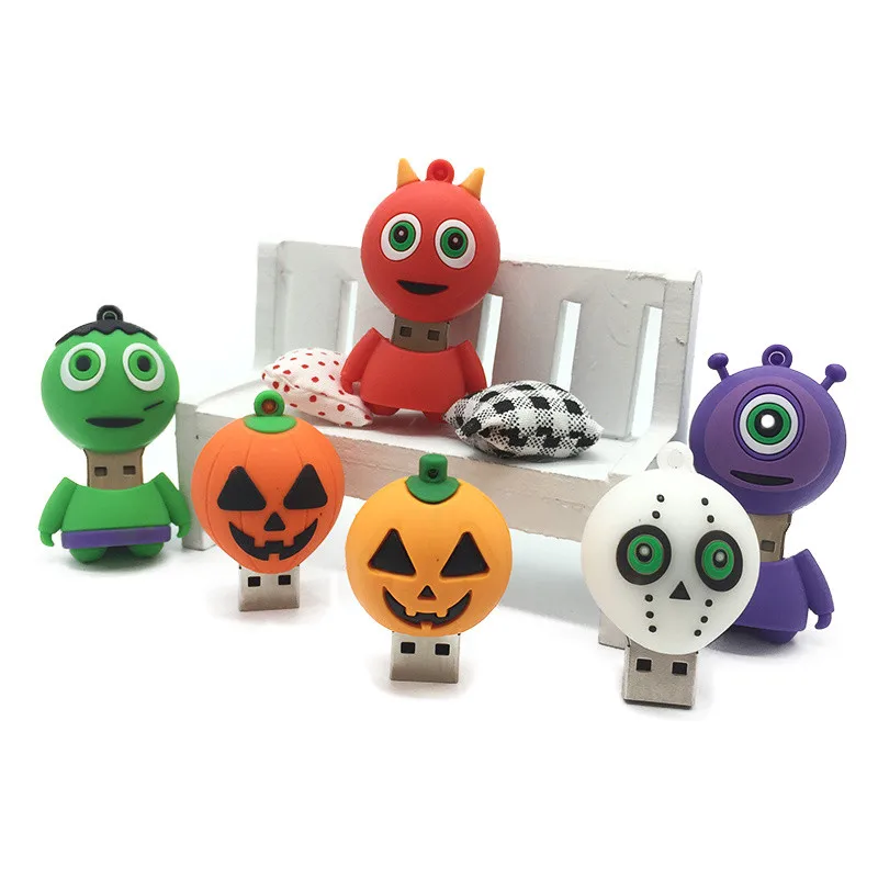 cartoon Alien usb flash drive 32gb pendrive 16GB pen drive 128gb 8GB 4GB usb memory stick 64gb cute fun Christmas/Halloween/Gift